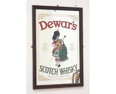 'Dewar's Scotch Whisky' advertising mirror 59cm x 48cm and one other mirror  Condition Report Click here for further images, 
