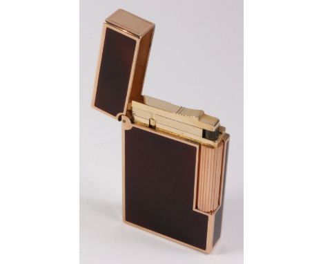 Dupont Paris laque de chine rose gold-plated pocket lighter no 81FKY85 6cm Condition Report Click here for further images, co