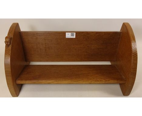 Mouseman oak book trough by Robert Thompson of Kilburn, L45cm  Condition Report Click here for further images, condition, auc