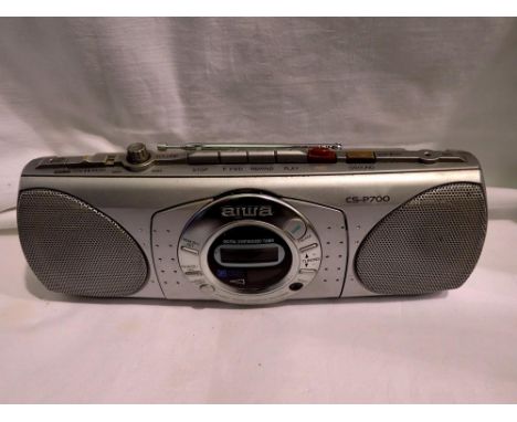 Aiwa CS-P700 mini radio/cassette, tested and working. UK P&amp;P Group 2 (£20+VAT for the first lot and £4+VAT for subsequent