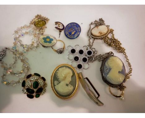 Mixed brooches and other jewellery. UK P&amp;P Group 1 (£16+VAT for the first lot and £2+VAT for subsequent lots) 