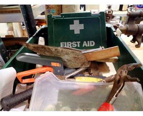 Mixed tools and a first aid kit. Not available for in-house P&amp;P 