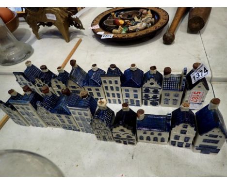 Twenty two Bols ceramic houses, some with contents. Not available for in-house P&amp;P