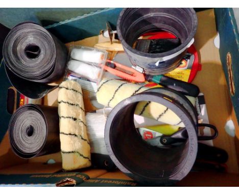 Painting tools and toilet pipes. Not available for in-house P&P 