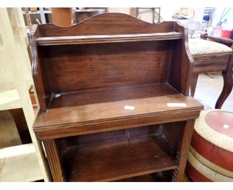 Mahogany bookcase with upper shelf, 68 x 145 cm H. Not available for in-house P&amp;P