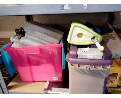 Shelf of craft materials, tools and accessories. Not available for in-house P&amp;P