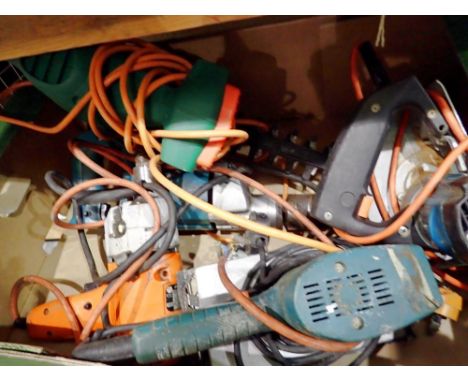 Mixed electrical tools and a Black &amp; Decker hedge trimmer. Not available for in-house P&amp;P 