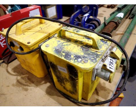Two 110v transformers. All electrical items in this lot have been PAT tested for safety and have passed. This does not confir