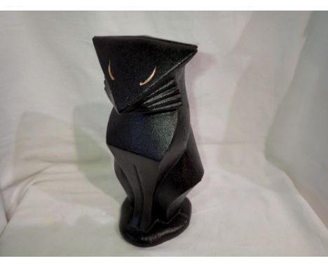 Cast iron Art Deco style cat doorstop, H: 26 cm. UK P&amp;P Group 3 (£30+VAT for the first lot and £8+VAT for subsequent lots
