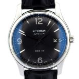 Eterna / Vaughan Automatic Big Date - Gentlemen's Steel Wristwatch