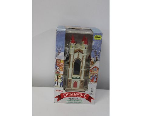 A boxed porcelain light up Christmas ornament 