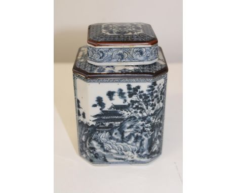 A vintage ceramic tea caddy 