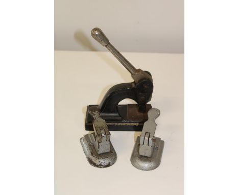 Three heavy vintage hole punchers 