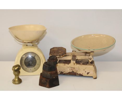 Two sets of vintage scales &amp; weights 
