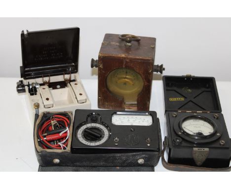 A selection of vintage gauges &amp; meters etc 