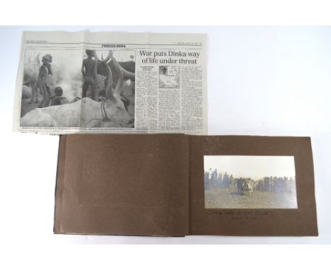 An interesting photograph album titled 'Rumbek 1911 - 12 - 13', containing approx. 115 black & white images of Dinka tribes p