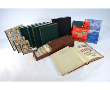 A quantity of 20th century British, Commonwealth, Empire and Foreign postage stamps, in eight albums, various stock-tools and