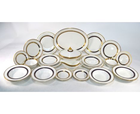 Royal Doulton Fine Bone China 'Harlow' dinner service comprising:  six 27 cm plates; six 23 cm plates; six 16.5 cm plates; si