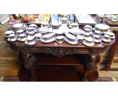 Royal Worcester 'Sandringham' dinner, tea and coffee service comprising:  six 27 cm plates, six 20.5 cm plates, twelve 15.5 c