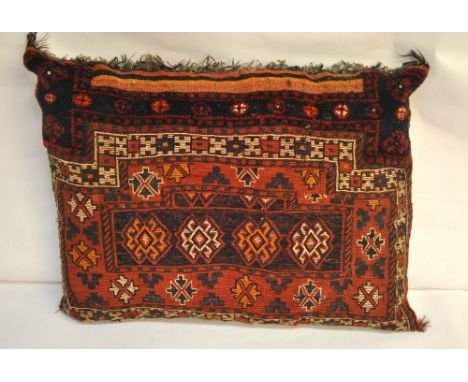 A Qushqai bag face cushion, 63 x 78 cm