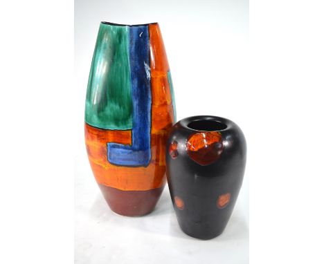 Poole Pottery Galaxy vase, 21 cm high to/w a Living Glaze Poole vase, 37.5 cm high (2)) Condition Report Both good condition