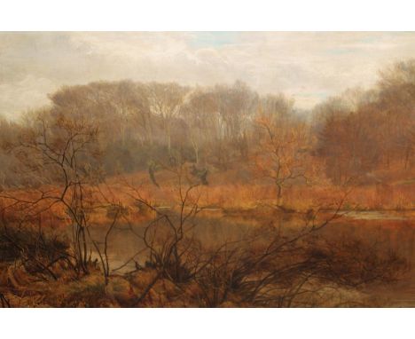 J. Deane Simmons, 19th Century oil on canvas, a wooded river landscape, signed, 19ins x 29.5ins, gilt framedOne patch, repair