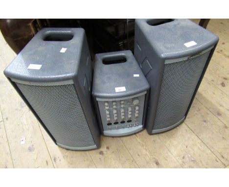 Kustom Profile System I amplifier and two loud speakers 
