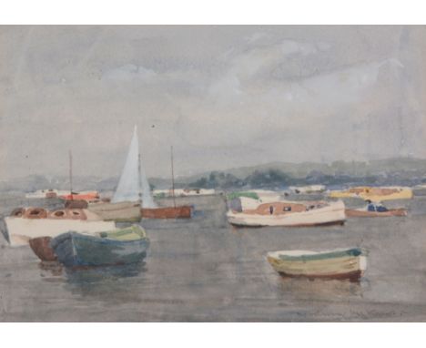 Norman Wilkinson (1878-1971) - The Boat Pool  Watercolour and bodycolour, over traces of graphite Signed in pencil lower righ