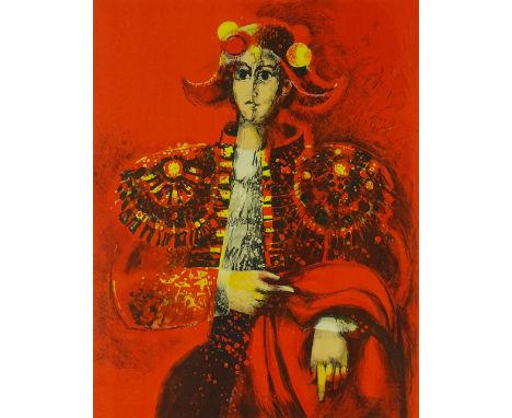 Paul Aizpiri, colour lithograph, circa 1960s, Torero, signed in pencil, image size 21" x 16.5", framed