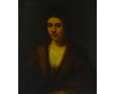 18th century Dutch School, oil on canvas, half length portrait of a woman, unsigned, 29" x 23", framed