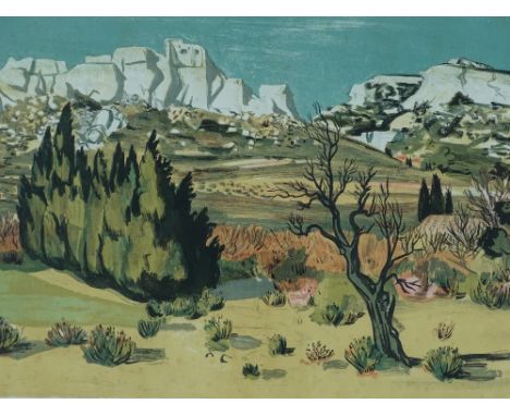 Yves Brayer, colour lithograph, Camargue, signed in pencil, no. 13/220, image size 15.5" x 20", framed