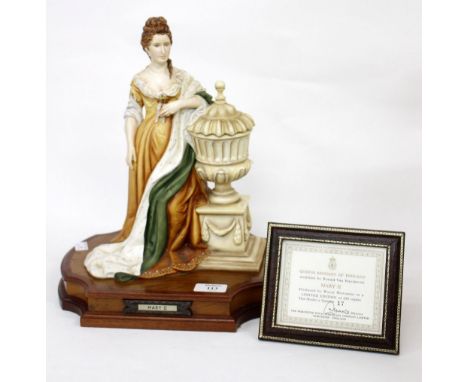 A ROYAL WORCESTER MARY II LIMITED EDITION FIGURINE, numbered 17/250 with certificate of authenticity, modelled by Ronald Van 