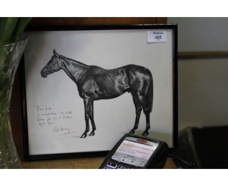 A PRINT AFTER SIR ALFRED JAMES MULLINGS 'BROWN JACK' 23cm x 28cm 