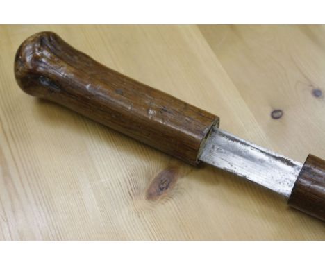 AN ANTIQUE SWORDSTICK of simple form 88cm long overall
