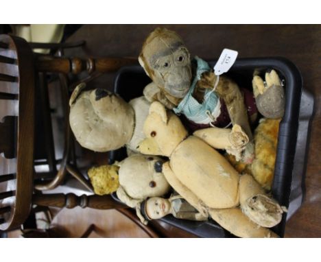 A BOX OF VINTAGE TEDDY BEARS including Stieff, Nora Wellings felt sailor, Chad Valley etc