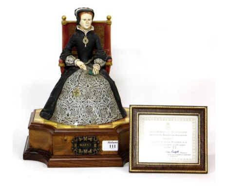 A ROYAL WORCESTER LIMITED EDITION FIGURINE OF MARY I, numbered 17/250 with certificate of authenticity, modelled by Ronald Va