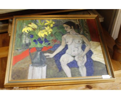 A SELECTION OF SYLVIA WARMAN OIL PAINTINGS on paper, board and canvas of varying sizes depicting nude ladies portrait paintin