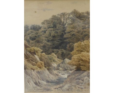 A GROUP OF 19TH CENTURY AND LATER WATERCOLOURS to include a seascape with sailing ships at a stormy harbour 35cm x 50cm 