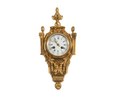 Samuel Marti, an ormolu French wall clock: the eight-day duration movement striking the hours and half-hours on a bell, the b