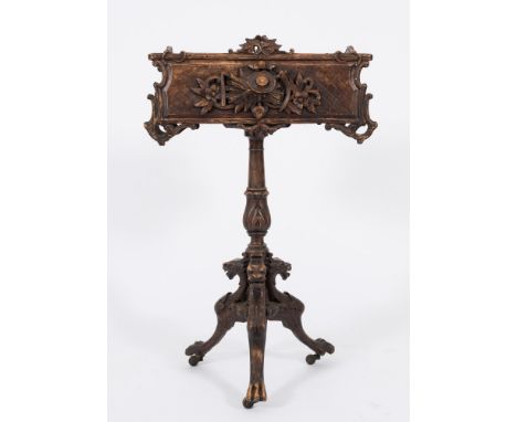 A 19th Century Continental carved wood rustic planter:, the rectangular top with leaf and flowerhead decoration centred by a 