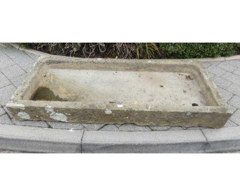 A large early 20th century stone butler's trough sink