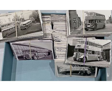 From the David Harvey Photographic Archive: a box of approx 1,000 b&amp;w, postcard-size PHOTOGRAPHS of buses with Yorkshire 