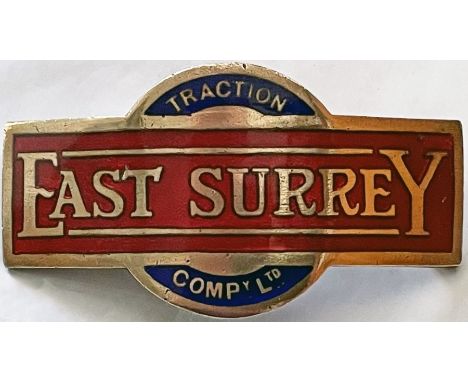 East Surrey Traction Company Ltd CAP BADGE as issued to bus drivers and conductors in the 1920s until the London Transport ta