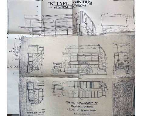 Quantity (36) of bus and rail GENERAL ARRANGEMENT etc DRAWINGS &amp; PLANS (blueprints) including London B, K, NS, STL, LCC T