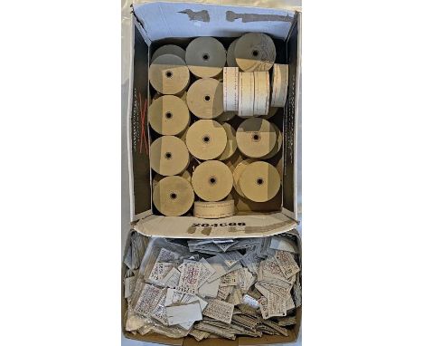 Quantity (30) of unused SETRIGHT TICKET MACHINE ROLLS from South Wales Transport Co Ltd plus a huge quantity (2,000+?) of Lon