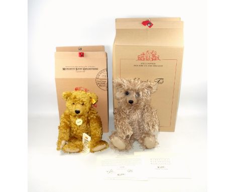 Steiff 'Grizzly Ted' caramel tipped with growler model 4040103, 40cm, with box and certificate, and a Steiff 'Classic Teddyba