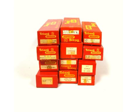 Tri-ang Railways HO/OO Gauge R.250 Non-Powered Double-Ended Diesel, and 9 coaches and wagons, all boxed. (10) 