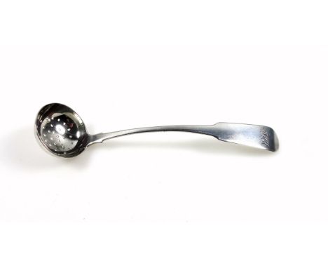 George III Scottish silver Fiddle Pattern sifter ladle, Edinburgh, 1812, 34grs