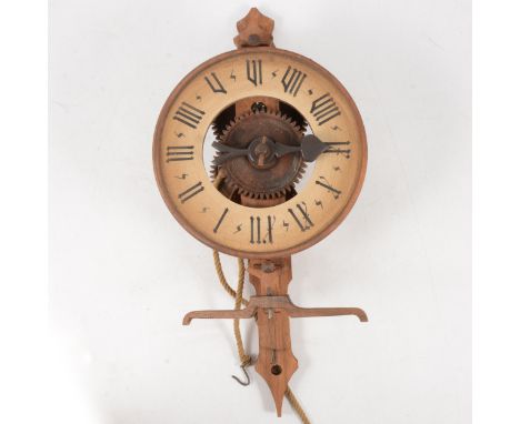Engadine Bott reproduction wooden wall clock, 38cm.