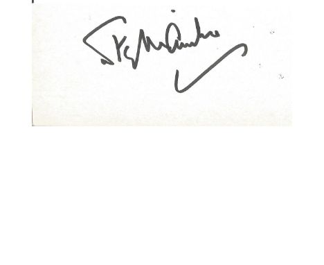 Football Stanley Mathews 4x2 signed white card. Sir Stanley Matthews, CBE (1 February 1915 - 23 February 2000) was an English